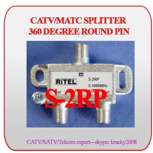 Wholesale 1GHz CATV/MATV 3-way TV splitter with 360 degree round PIN from china suppliers