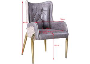 Wholesale Modern 47cm 56cm Armrest Faux Leather Dining Chairs from china suppliers