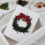 Custom Color Dried Flower Cards , Handmade Floral Cards For Valentine's Day
