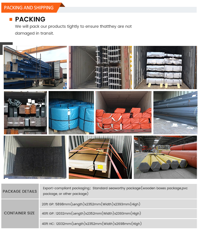 Galvanized Steel Prefabricated Structures for Greenhouse Building Grade Q235/Q345B