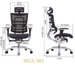 Center Tilting Executive Ergonomic Home Office Chairs Height Adjustable