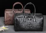 New crocodile-skin business travel carry-on handbag male high-end big volume