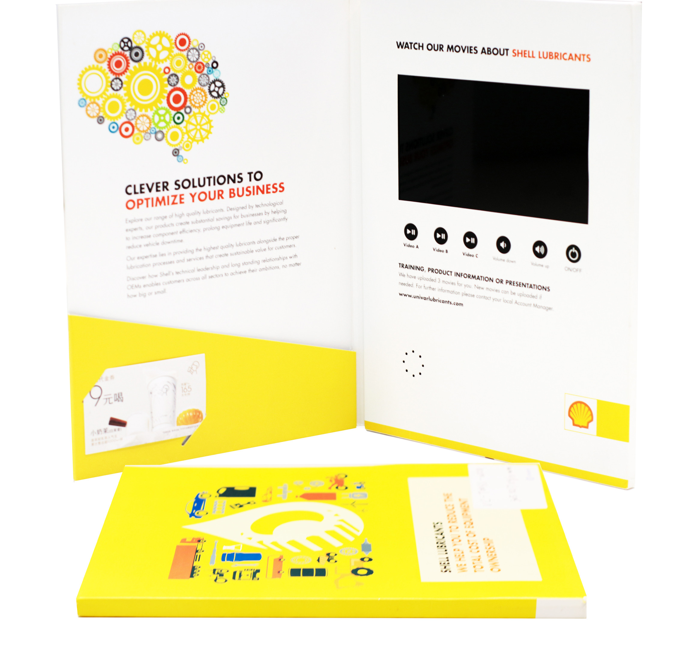 CMYK Offset Printing Video Brochure Cards Customized