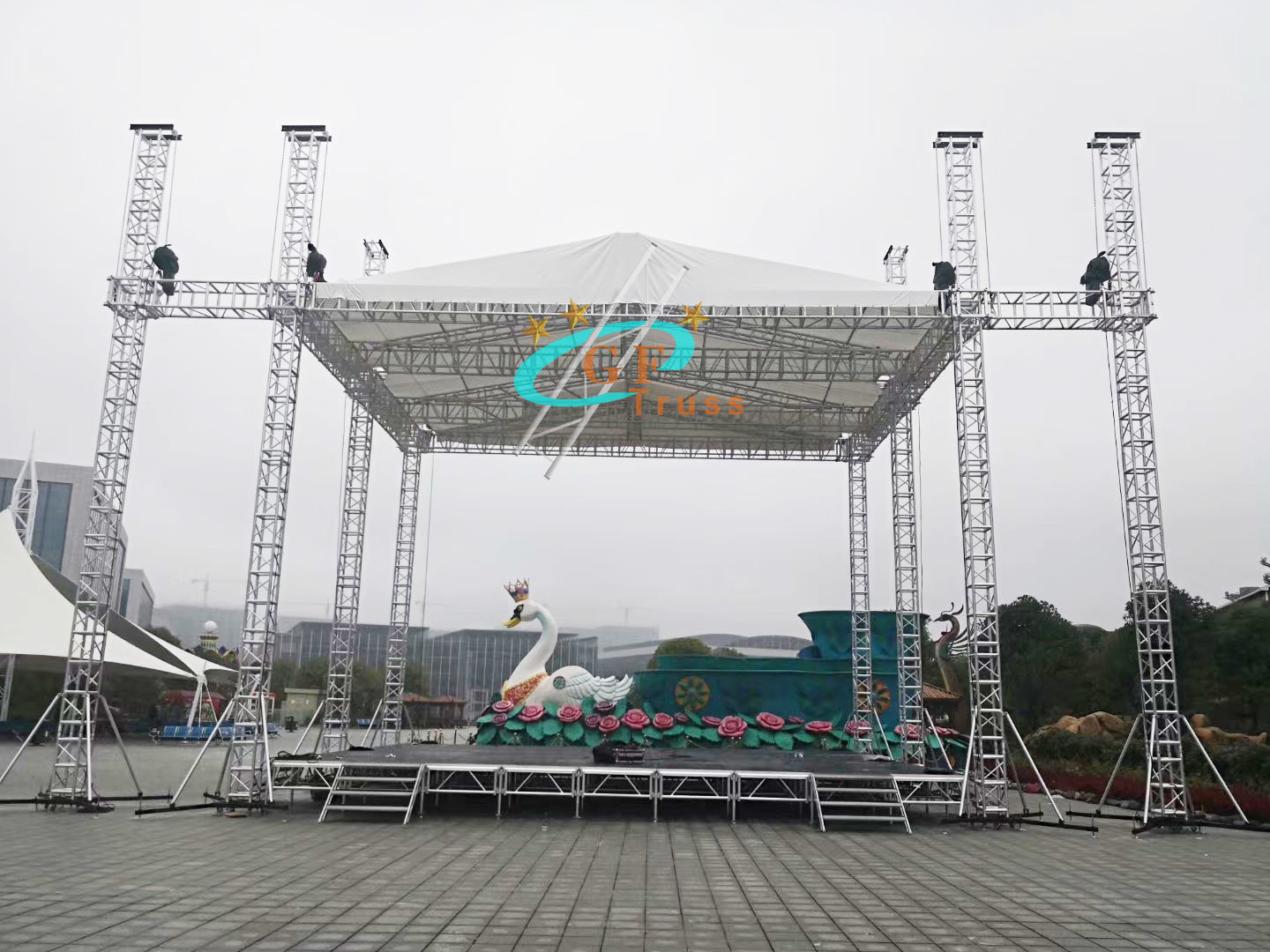 50*3 Tube 290*290mm Aluminum Spigot Truss For Events