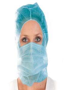 Wholesale PP Non Woven Disposable Hood Space Cap Sew With 2/3 Ply Face Mask Free Samples from china suppliers