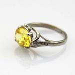 Fashion Jewelry 8mmx10mm Oval Blue Topaz Cubic Zircon 925 Silver Ring (R277)