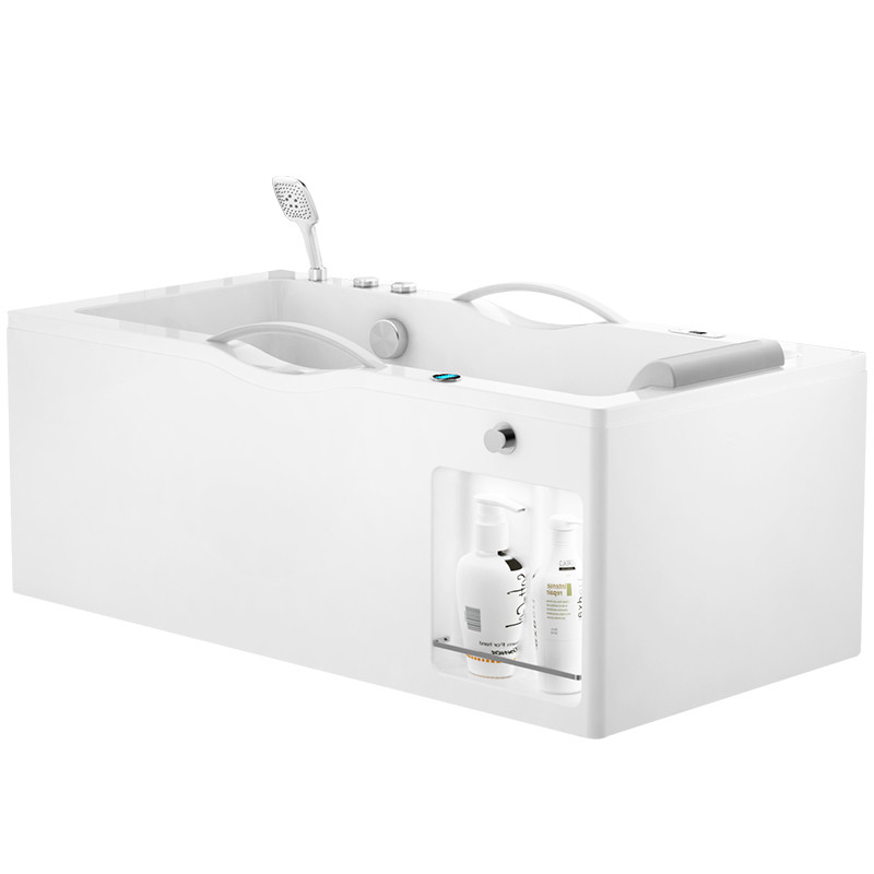 Bathroom 1700 Freestanding Bath 180L Capacity Bubble Surfing Massage