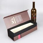 Luxury Recyclable Single Bottle Cardboard Wine Box Art Paper Material Gift