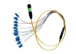 12 core Simplex Flat Round Telecommunication fiber optic , MPO - SC Fiber optic