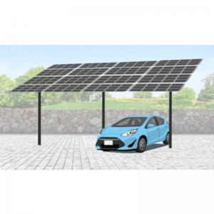 China 10KW Photovoltaic HDG Steel Solar Carport System Canopy Mounting Structure on sale