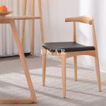 Furniture Modern Designs Chair Solid Wood With Leather Seat Dining Table Chair