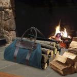 Heavy Duty Canvas Log Carrier Durable For Indoor / Outdoor Fire Building