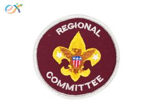 Wholesale Red Color Round Personalised Embroidered Badges Clothing Patch For Boy Scout from china suppliers
