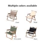 High Quality Wood Grain Aluminum Small Folding Camping Chair Adults