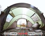 280*200*130CM 4-Person Grey Waterproof Polyester 4-Season Boat Shape Pop Up