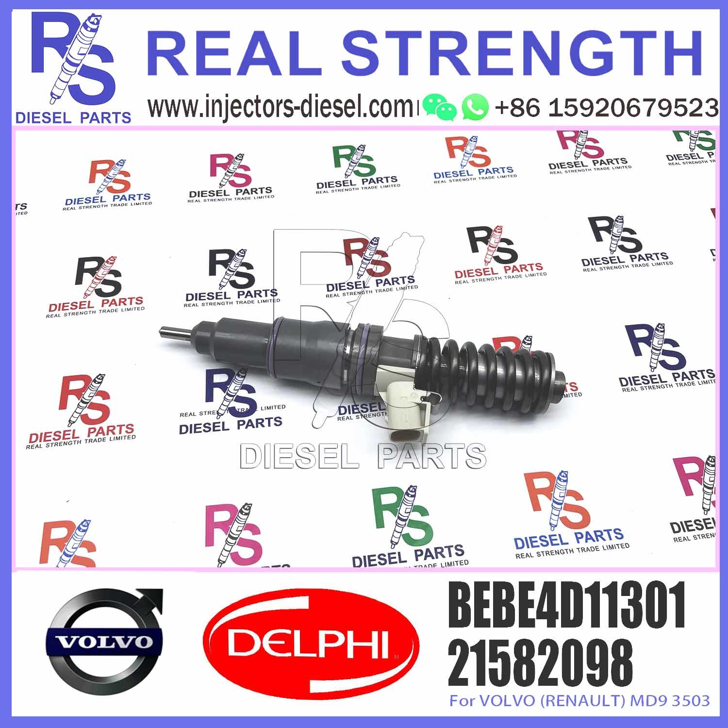 Diesel Fuel Injector 21582098 BEBE4D36001 BEBE4D41001 BEBE4D11301 With Nozzle L196PBC
