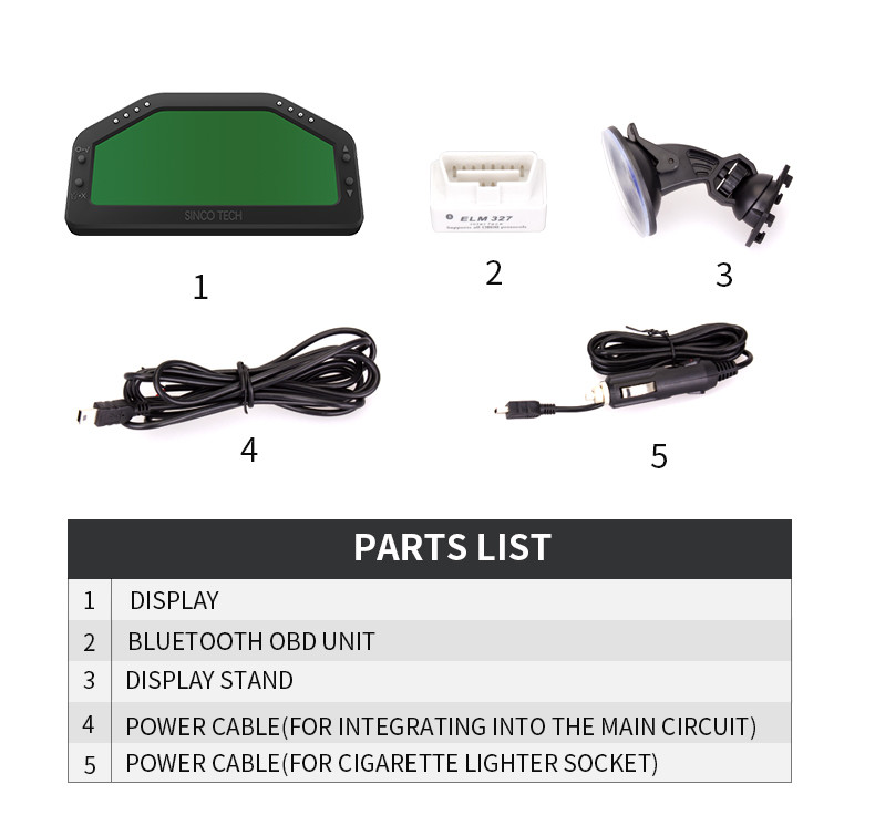 DO903 Race Car Dashboard 6.5" Digital LCD Display Combination Dashboard