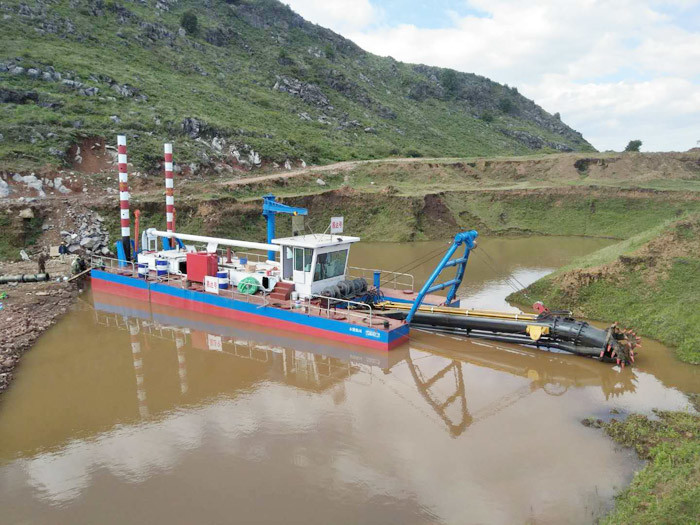 2200 M3/H Cutterhead Suction Dredge 14.5m Spud Sand Mining Dredge