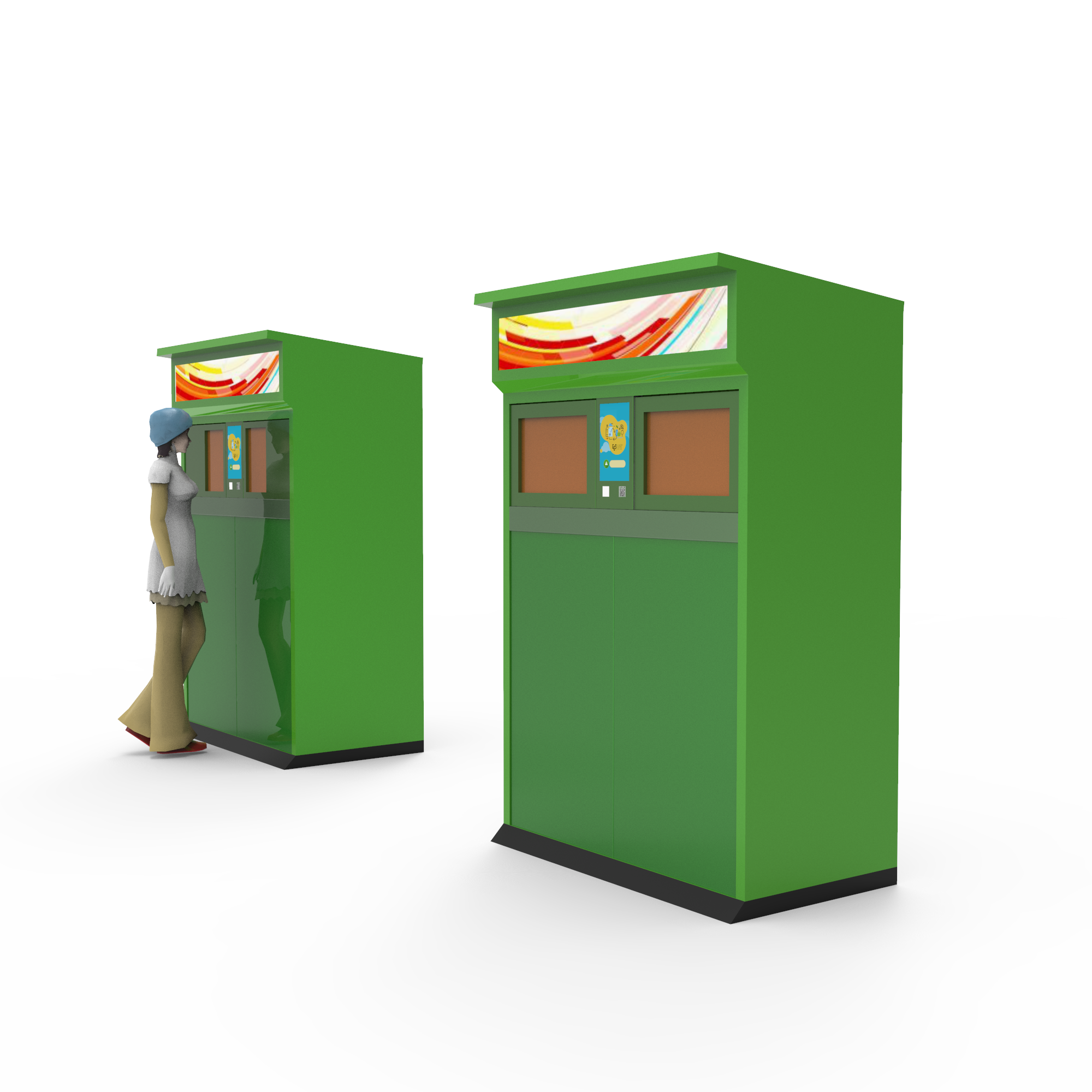 Multi Circle RVM 746 RVM Reverse Vending Machine Green Recycling Sraps