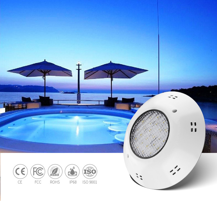 12W IP68 ABS Material Waterproof Fiberglass Rgb Swimming Pool Lights