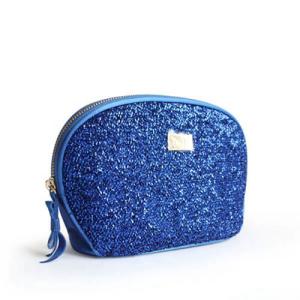 Wholesale Custom Blue Travel Zipper Cosmetic Bags With Metal Company Logo from china suppliers