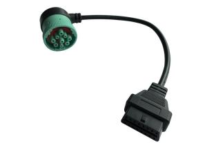 Wholesale Right Angle Green J1939 Deutsch 9-Pin Female to J1962 OBD2 16 Pin Female Cable from china suppliers