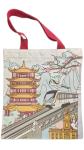 Digital Color Printing Tote Bag Non Woven Promotional Bags 14 Oz