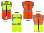 Comfortable High Reflective Safety Vest , Attractive Style Red Safety Vest
