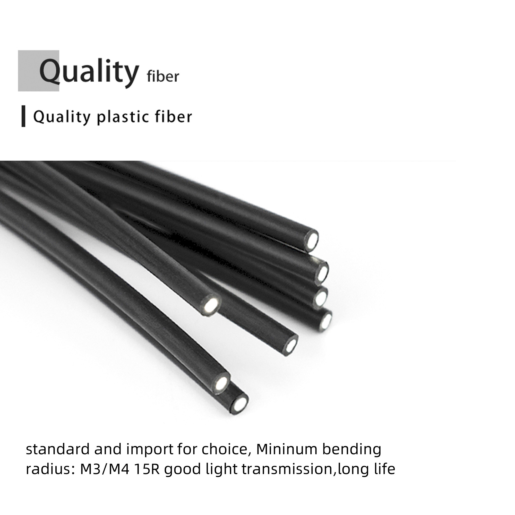 Diffuse Reflection Optical Fiber Sensor M3/M4/M5 Series Connector Antenna 0.8mm 1m