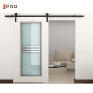 Wholesale White Interior Hardware Glass Bathroom Barn Doors Sliding Barn Door Kit from china suppliers