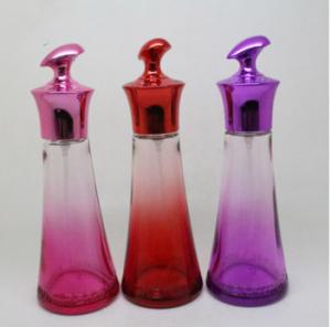 Wholesale 100ML wholesale painting fancy circle shape purple color glass perfume bottle shop from china suppliers