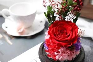 Wholesale Popular Long lasting flowers arrangement preserved rose in glass rose gift real rose from china suppliers
