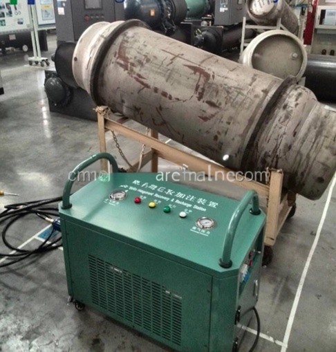 AC Service Station AC Refrigerant Recovery Recharge Machine 2HP Oil Less Gas Recovery Unit For R134a R22