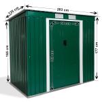 Green Steel Garden Sheds , Galvanized Heavy Duty Steel Storage Sheds