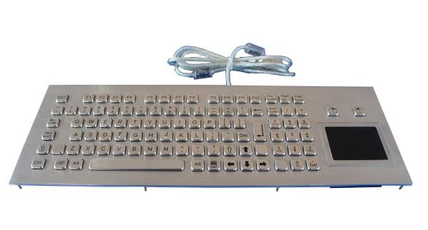 IP65 Waterproof Industrial Panel Mount Stainless Steel KVM Keyboard With
