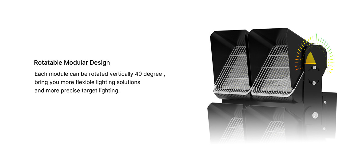 Symmetric LED Baseball Field Lights Asymmetric LED Football Floodlights