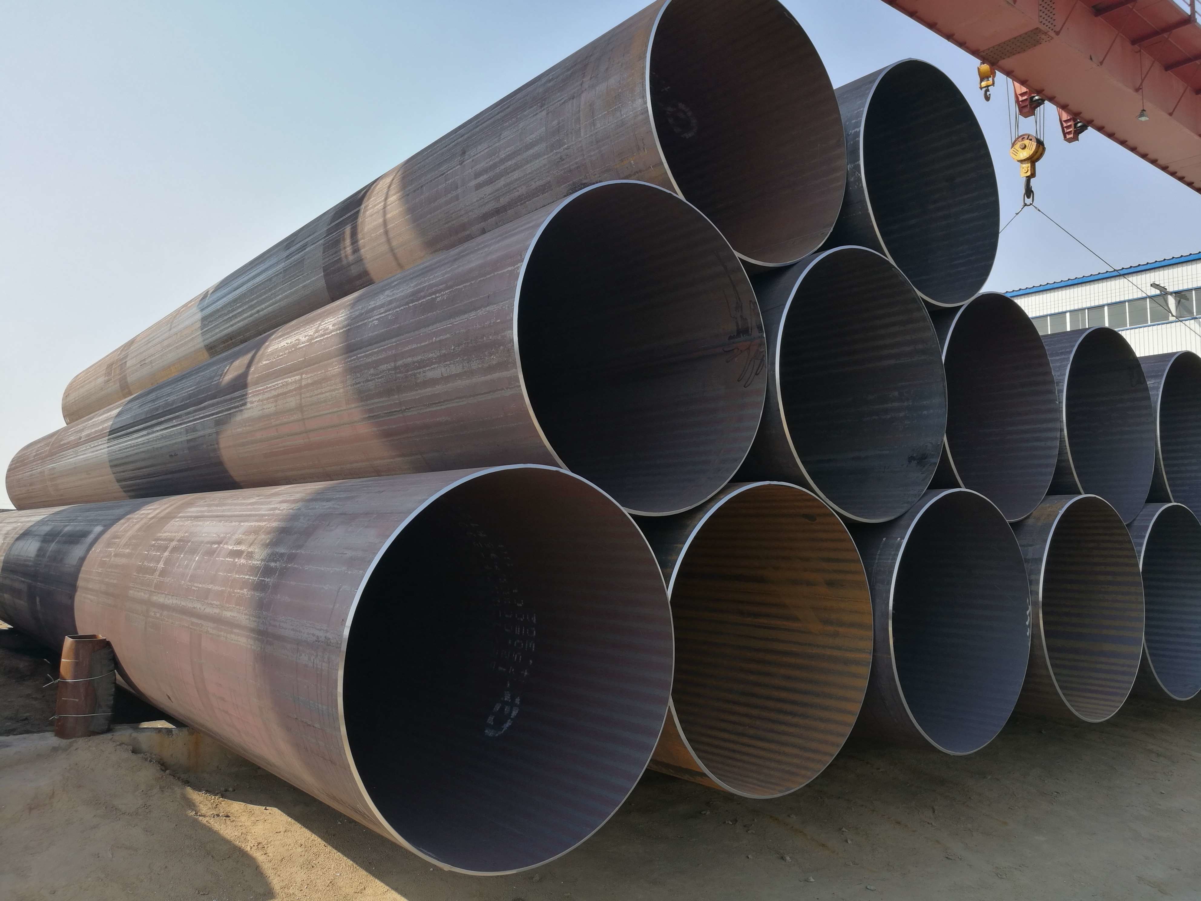 Longitudinal Submerged Arc Welded Lsaw Pipe Api 5l / En10219 12m Length