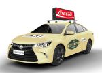 Waterproof Car LED Sign Display , Outdoor Full Color Taxi Roof Screen Double