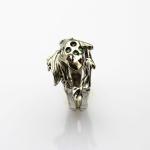Fashion Jewelry Pave Green Cubic Zircon Sterling Silver Frog Ring(F14)