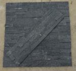 60x15cm Black Quartzite Stacked Stone Veneer Panels
