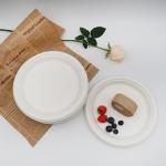 9 Inch Eco Biodegradable Bagasse Tableware 10in Round Sugarcane Waste Plates