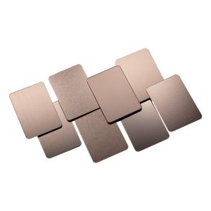 Wholesale 316L Embossed Decorative Stainless Steel Sheet Golden Mirror 201 304 316 ASTM from china suppliers