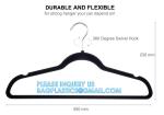 Velvet Hanger 50 Pack Space Save Non-Slip Padded Rose Gold Hook Flocked White