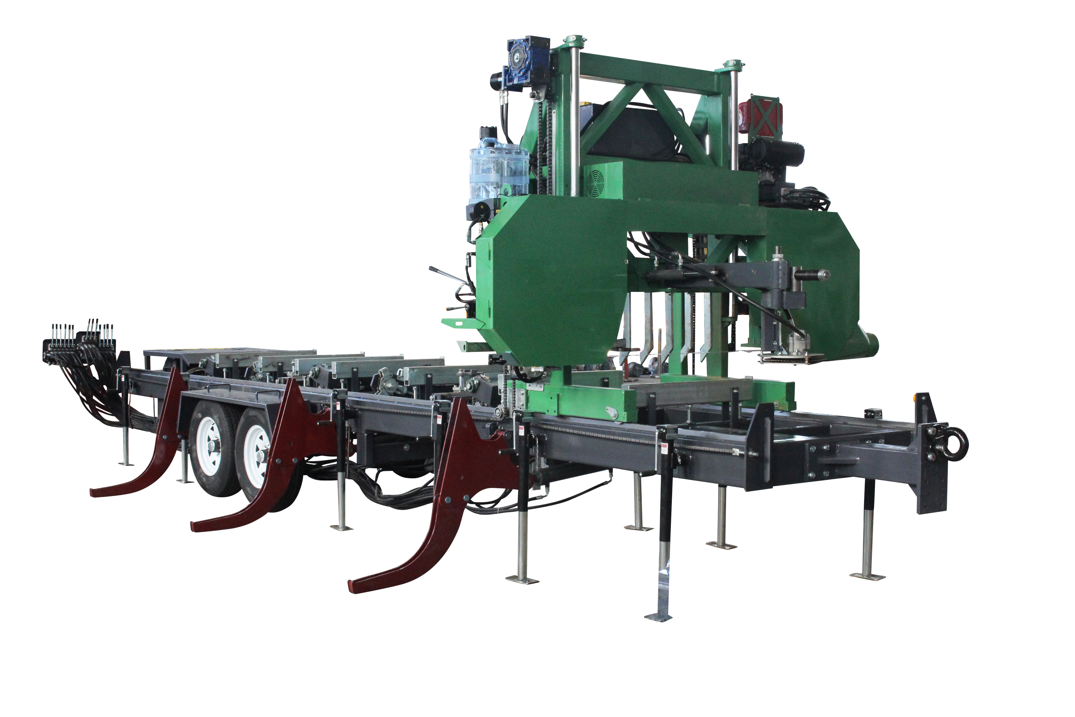 2024 JIERUI Gas Log Saw Mill Wood Cutting Diesel Portable Sawmill Machine with Trailer