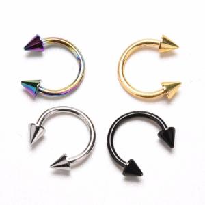 Wholesale Steel Circular Barbell Nostril Nose Ring Piercing Ball Horseshoe Rings Horseshoe Earring Cartilage Earring Sexy from china suppliers