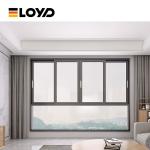 Metal Tempered Glass Aluminum Clad Windows Double Sliding Glass Triple Glazed