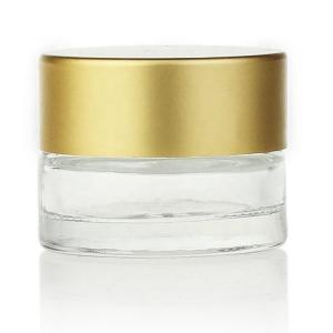 Wholesale 3ml 15ml 20ml Cosmetic Cream Jar Glass Clear With Gold Lids from china suppliers