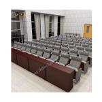 Ergonomic Sleek Black Foldable Auditorium Chair With Armrests