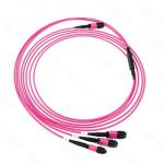 LC Optical Fiber Patch Cord 12core MPO Fan Out Om4 Fiber Patch Cables
