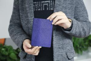 Wholesale Purple Velvet Cover Personal Journal Notebook , Middle Size Custom Pocket Notebooks from china suppliers